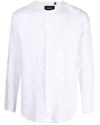 Chemise à manches longues en lin blanche Costumein