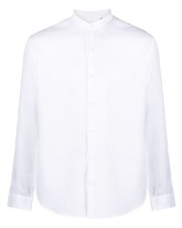 Chemise à manches longues en lin blanche Costumein