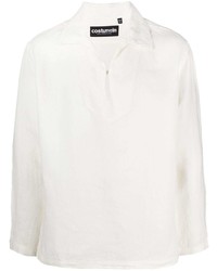 Chemise à manches longues en lin blanche Costumein