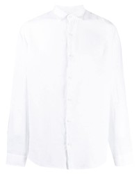 Chemise à manches longues en lin blanche Costumein