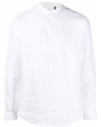 Chemise à manches longues en lin blanche Costumein