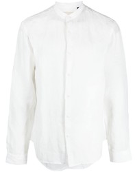 Chemise à manches longues en lin blanche Costumein