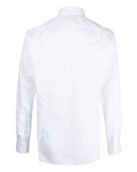 Chemise à manches longues en lin blanche Tagliatore