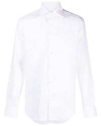 Chemise à manches longues en lin blanche D4.0