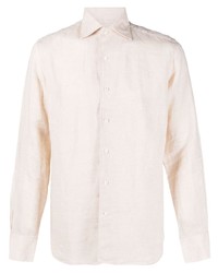 Chemise à manches longues en lin blanche D4.0