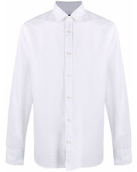 Chemise à manches longues en lin blanche Deperlu