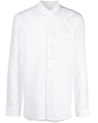 Chemise à manches longues en lin blanche Etro