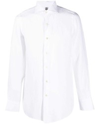 Chemise à manches longues en lin blanche Finamore 1925 Napoli