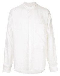 Chemise à manches longues en lin blanche Isabel Benenato