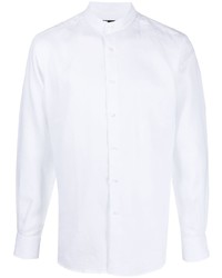 Chemise à manches longues en lin blanche Karl Lagerfeld