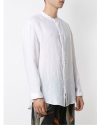 Chemise à manches longues en lin blanche OSKLEN