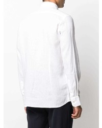 Chemise à manches longues en lin blanche Seventy