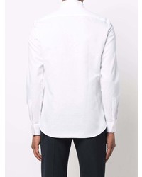 Chemise à manches longues en lin blanche Z Zegna