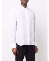 Chemise à manches longues en lin blanche 120% Lino