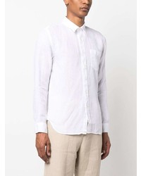 Chemise à manches longues en lin blanche 120% Lino