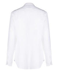 Chemise à manches longues en lin blanche Xacus