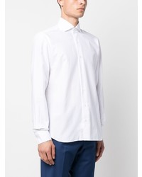 Chemise à manches longues en lin blanche Barba