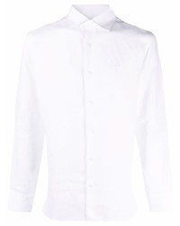 Chemise à manches longues en lin blanche Malo