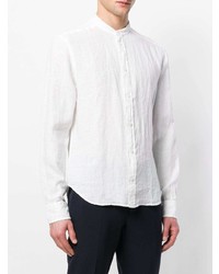 Chemise à manches longues en lin blanche Peuterey