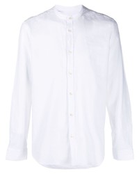 Chemise à manches longues en lin blanche Manuel Ritz