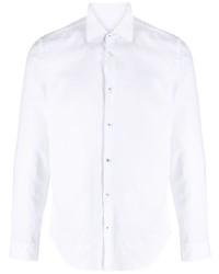 Chemise à manches longues en lin blanche Manuel Ritz