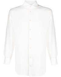 Chemise à manches longues en lin blanche MC2 Saint Barth