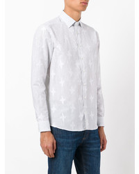 Chemise à manches longues en lin blanche Etro