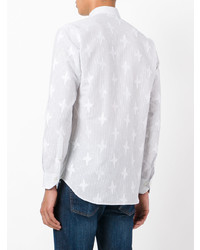 Chemise à manches longues en lin blanche Etro