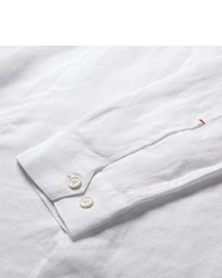 Chemise à manches longues en lin blanche Orlebar Brown