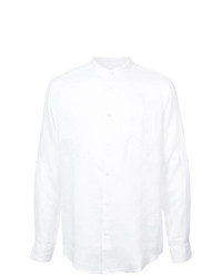 Chemise à manches longues en lin blanche Onia