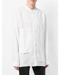 Chemise à manches longues en lin blanche Isabel Benenato