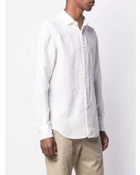 Chemise à manches longues en lin blanche Glanshirt