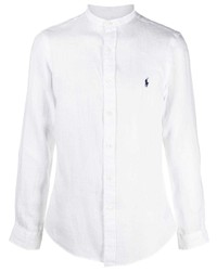 Chemise à manches longues en lin blanche Polo Ralph Lauren