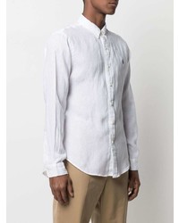 Chemise à manches longues en lin blanche Polo Ralph Lauren