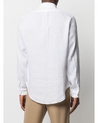 Chemise à manches longues en lin blanche Polo Ralph Lauren