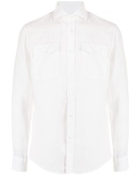 Chemise à manches longues en lin blanche Ralph Lauren Purple Label