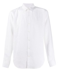 Chemise à manches longues en lin blanche Sandro Paris