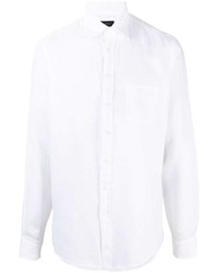 Chemise à manches longues en lin blanche Sease