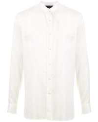 Chemise à manches longues en lin blanche Shanghai Tang