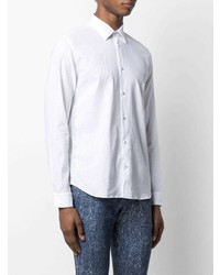 Chemise à manches longues en lin blanche Manuel Ritz