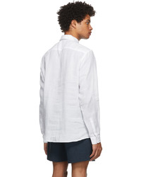 Chemise à manches longues en lin blanche COMMAS