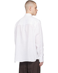 Chemise à manches longues en lin blanche COMMAS