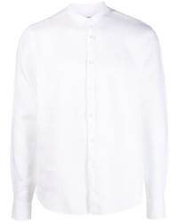 Chemise à manches longues en lin blanche Xacus