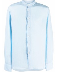 Chemise à manches longues en lin bleu clair 120% Lino