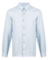 Chemise à manches longues en lin bleu clair A.P.C.