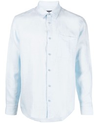 Chemise à manches longues en lin bleu clair A.P.C.