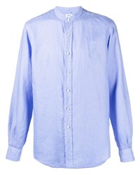 Chemise à manches longues en lin bleu clair Aspesi