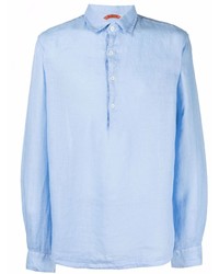 Chemise à manches longues en lin bleu clair Barena