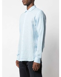Chemise à manches longues en lin bleu clair Orlebar Brown