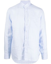 Chemise à manches longues en lin bleu clair Doppiaa